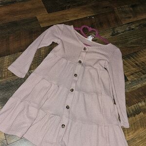 Dreamgirl Blush Button-Down Kids Dress